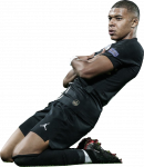 Kylian Mbappé football render