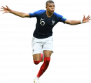 Kylian Mbappé football render