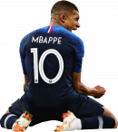 Kylian Mbappé football render