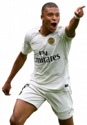 Kylian Mbappé football render