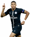 Kylian Mbappé football render