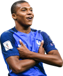 Kylian Mbappé football render