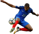 Kylian Mbappé football render