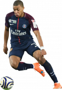 Kylian Mbappé football render