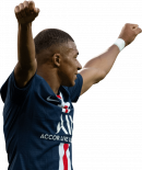 Kylian Mbappé football render