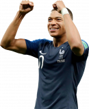 Kylian Mbappé football render