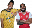 Pierre-Emerick Aubameyang & Alexandre Lacazette football render