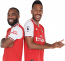 Alexandre Lacazette & Pierre-Emerick Aubameyang football render