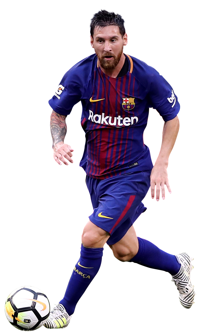 Lionel Messi Barcelona football render - FootyRenders