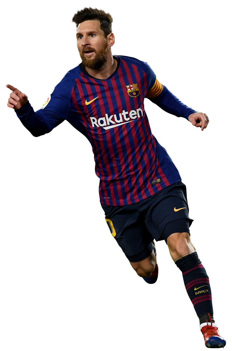 Lionel Messi Barcelona football render - FootyRenders