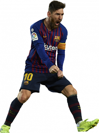 Lionel Messi Barcelona football render - FootyRenders