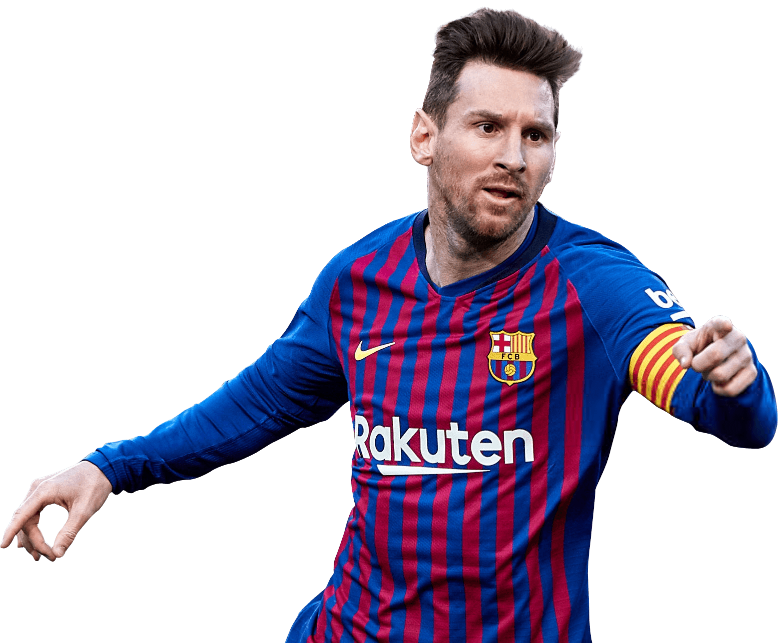 Lionel Messi Barcelona football render - FootyRenders