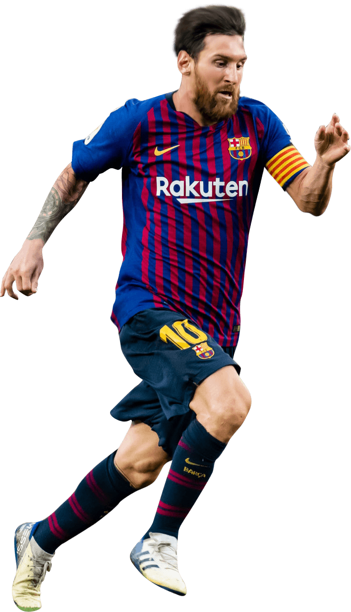 Lionel Messi Barcelona football render - FootyRenders