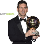 Lionel Messi Ballon d’Or 2015 football render