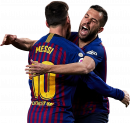 Lionel Messi & Jordi Alba football render