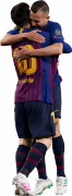 Lionel Messi & Jordi Alba football render