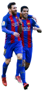 Lionel Messi & Luis Suarez football render
