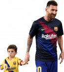 Lionel Messi & Mateo Messi football render