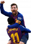 Lionel Messi & Ousmane Dembélé football render