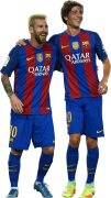 Lionel Messi & Sergi Roberto football render