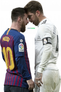 Lionel Messi & Sergio Ramos football render