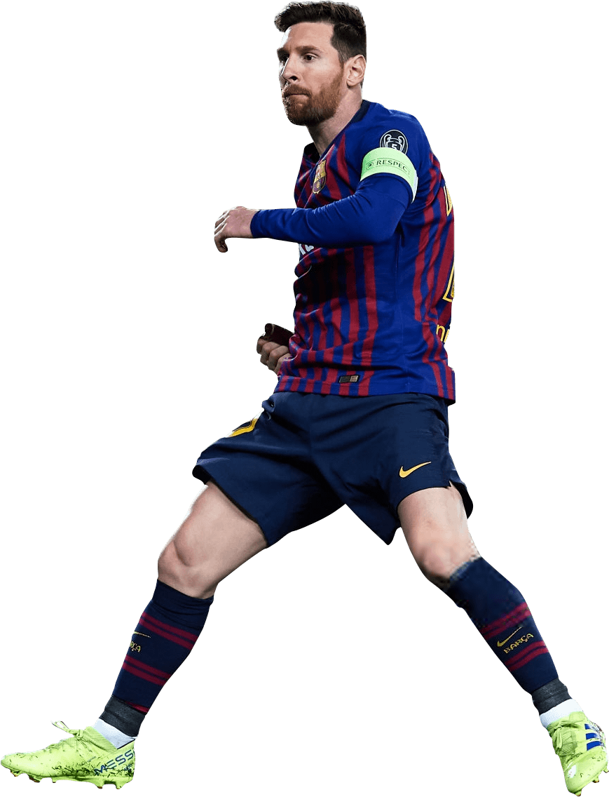 Lionel Messi Barcelona football render - FootyRenders