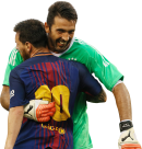 Lionel Messi & Gianluigi Buffon football render