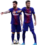 Lionel Messi & Neymar football render
