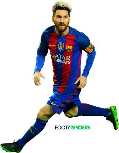 Lionel Messi Barcelona football render - FootyRenders