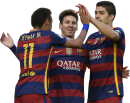 Neymar, Lionel Messi & Luis Suarez football render