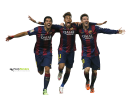 Luis Suarez, Neymar & Lionel Messi football render