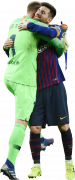 Marc-André ter Stegen & Lionel Messi football render