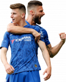 Mason Mount & Olivier Giroud football render