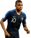 Kylian Mbappé football render