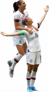 Alex Morgan & Megan Rapinoe football render