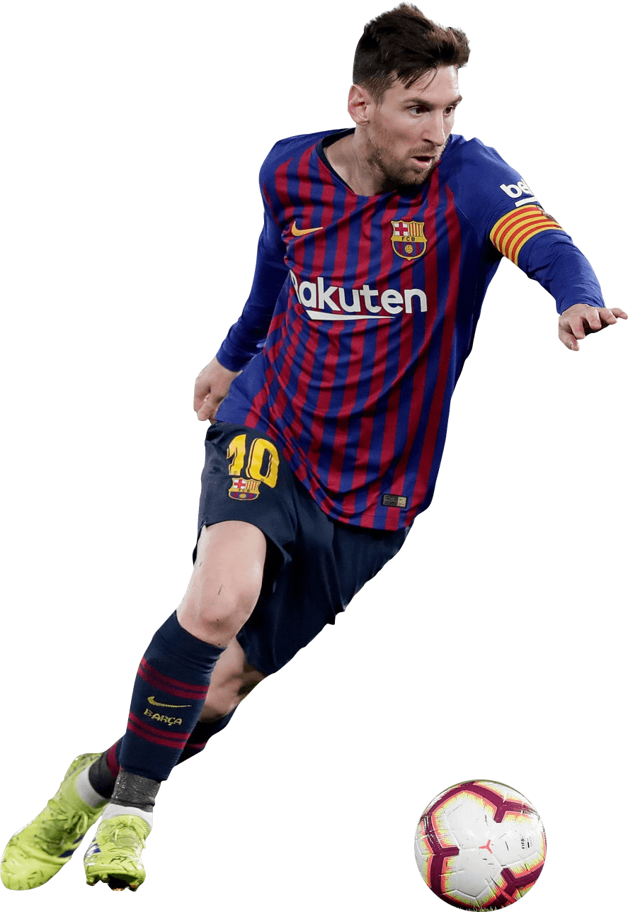 Lionel Messi Barcelona football render - FootyRenders