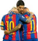 Lionel Messi, Neymar & Luis Suarez football render