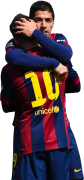 Lionel Messi & Luis Suarez football render