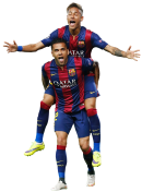 Neymar & Dani Alves football render