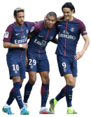 Neymar, Kylian Mbappé & Edinson Cavani football render