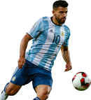 Sergio Aguero football render