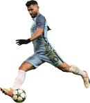 Sergio Agüero football render