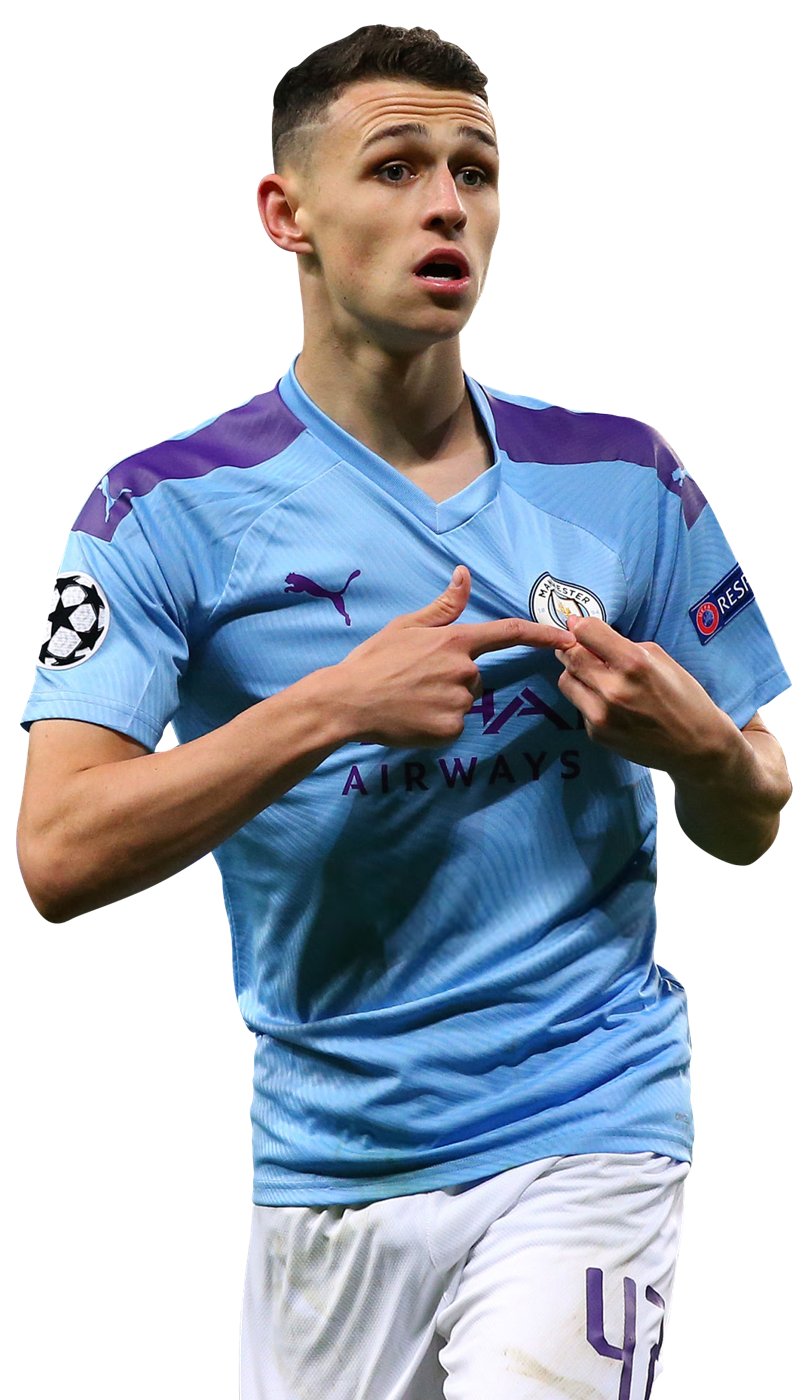 Phil Foden Manchester City football render - FootyRenders