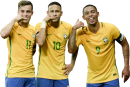 Philippe Coutinho, Neymar & Gabriel Jesus football render