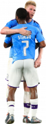 Raheem Sterling & Kevin De Bruyne football render