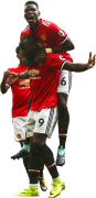 Marcus Rashford, Romelu Lukaku & Paul Pogba football render