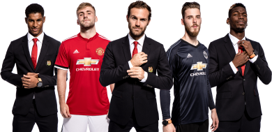 Marcus Rashford, Luke Shaw, Juan Mata, David de Gea & Paul Pogba