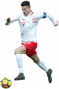 Robert Lewandowski football render