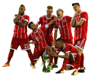 Robert Lewandowski, Thomas Müller, Arturo Vidal, Joshua Kimmich, Franck Ribéry & Rafinha football render