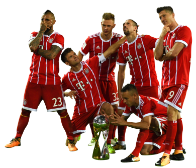 Robert Lewandowski, Thomas Müller, Arturo Vidal, Joshua Kimmich, Franck Ribéry & Rafinha